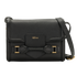 Heroine Flap, &pound;220, Handbags, Black, Leather, Front view